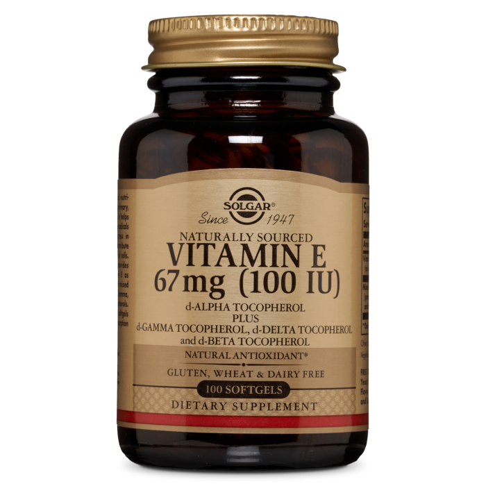 Solgar Vitamin E 100 IU Softgels, 100 капс.